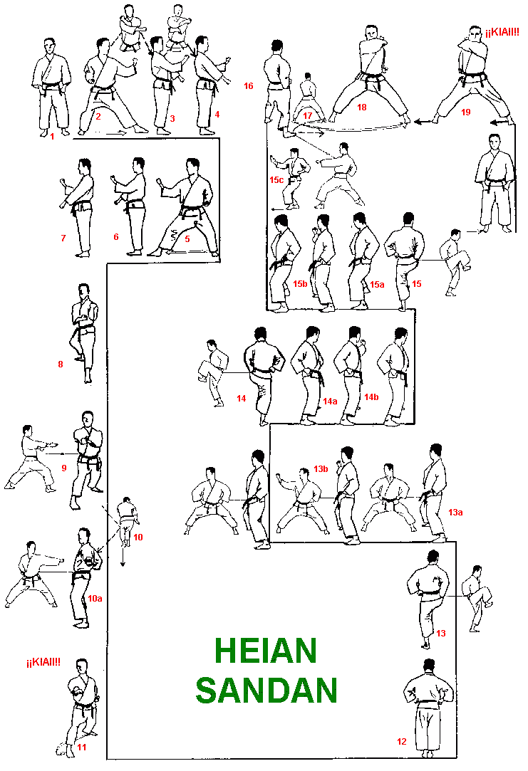 Каратэ карта хейан йондан